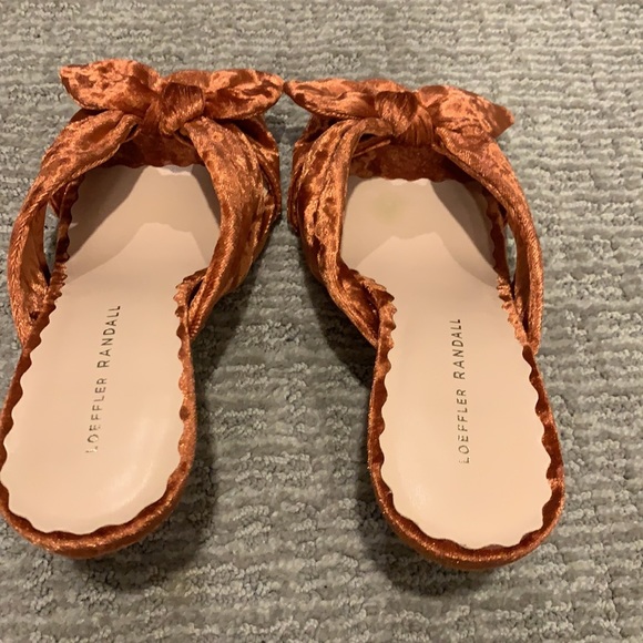Loeffler Randall terra cotta velvet knot sandals - Picture 4 of 4